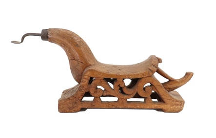 Javanese Zoomorphic Wooden Coconut Scraper