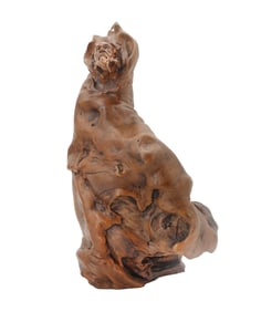 Chinese Carved Driftwood Figural Statue