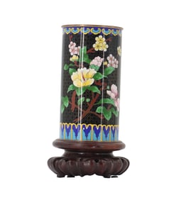 Chinese Cloisonne Enameled Brush Pot