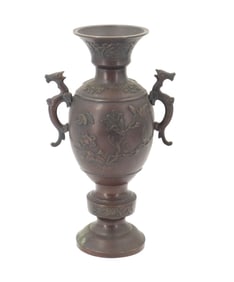 Japanese Meiji Period Bronze Censer as Vase