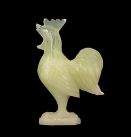 Chinese Carved Jade Rooster Figurine