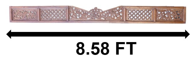 Balinese Carved Wooden Headboard