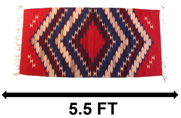 Mexican Zapotec Wool Rug with Stunning Eye of God Pattern (1 of 10)