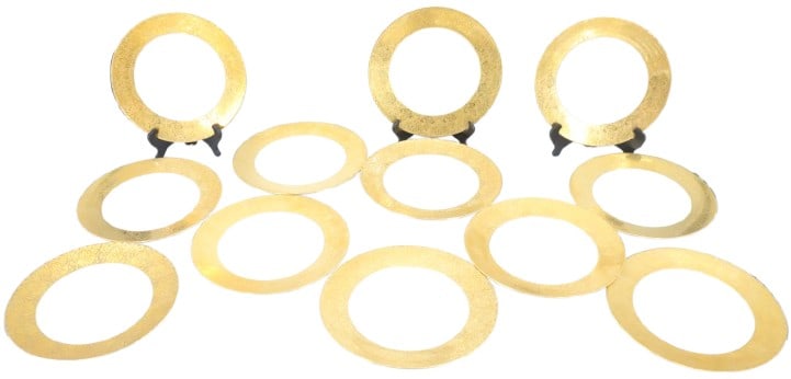 (12) Legrand Superior Limoges Dinner Plates: Back reads superior limoges and has a stamp of an ostrich. Legrand Supérieur Limoges plates were made by F.?Legrand & Cie, in Limoges, France, mostly during the early 20th century&nbs