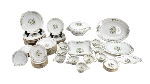 (73) German Rosenthal Painted Porcelain Dinner Service