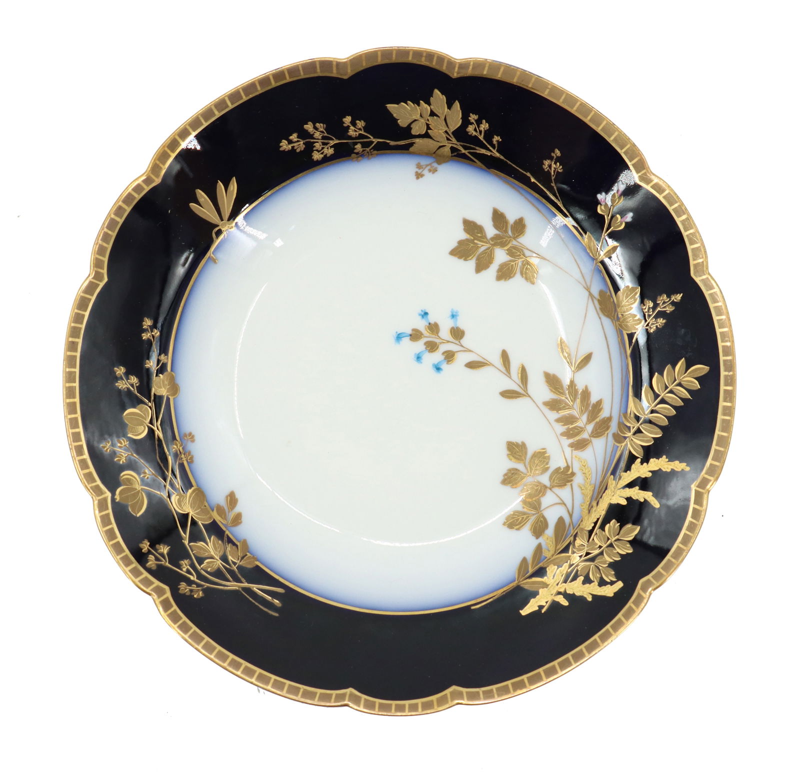 CFH/GDM French Limoges Hand Painted and Gilt Porcelain Plate (1 of 12)