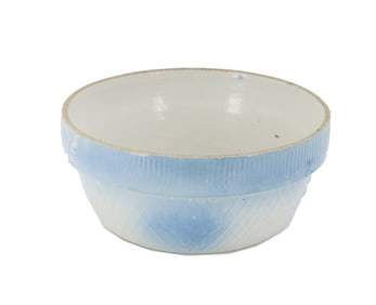 Antique Blue and White Stoneware Bowl