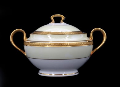 Antique French Limoges Elite Works Marked Porcelain Tureen