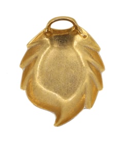 German Gilt Leaf Nut Dish With Floral Pattern