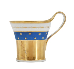 Antique Royal Berlin Cup with Cobalt Royal Scepter