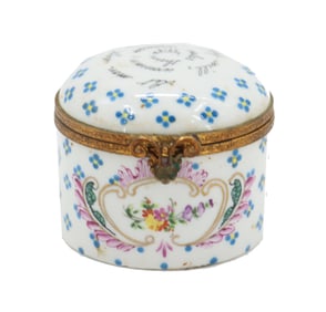 Tiffany Hand-Painted Porcelain Box Made in France