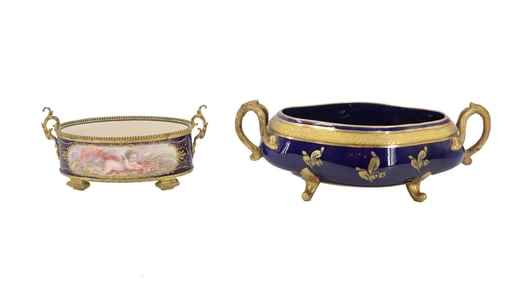 (2) French Porcelain Jardinieres