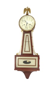Seth Thomas Banjo Clock with Key & Pendulum