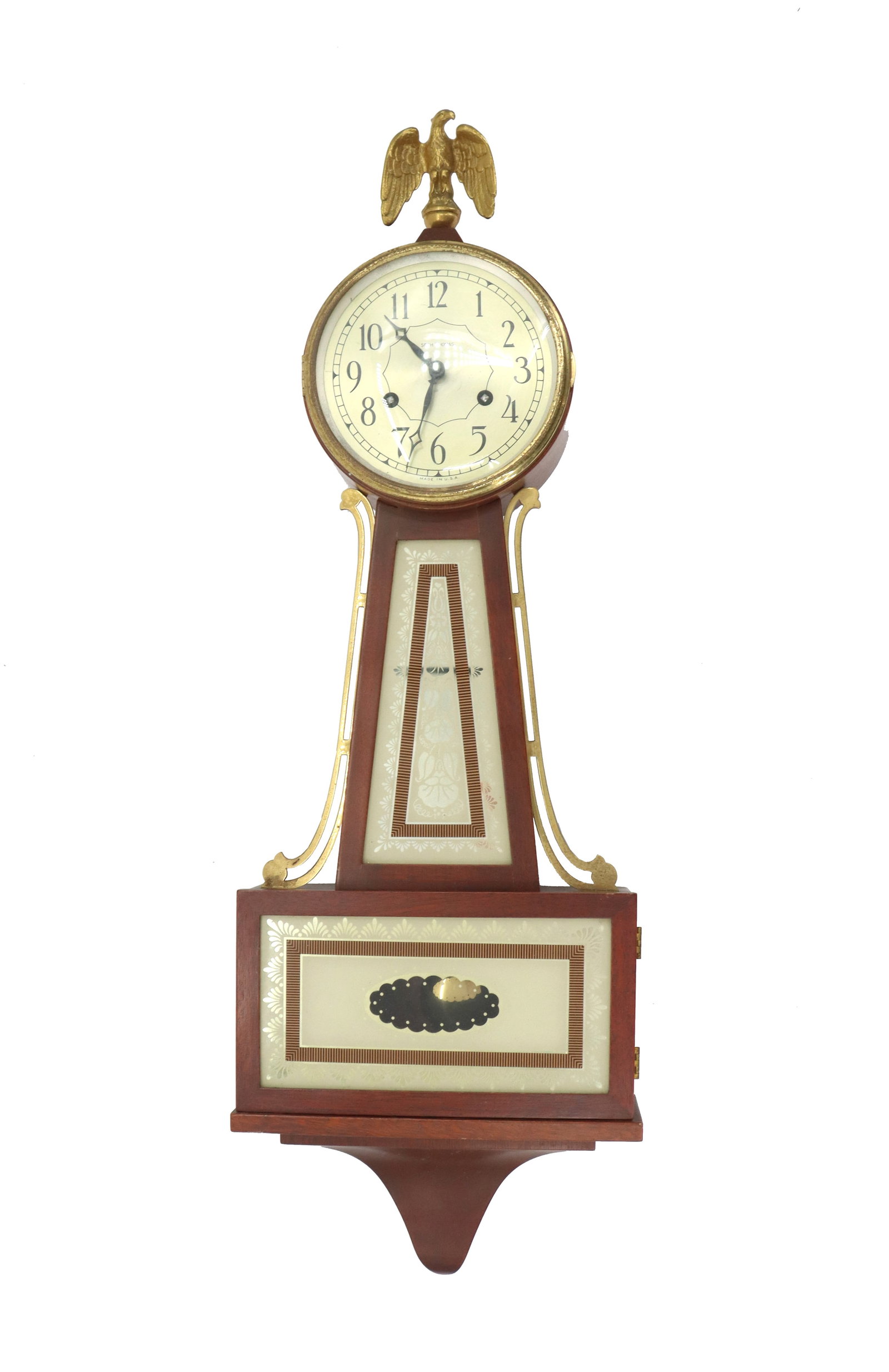 Seth Thomas Banjo Clock with Key & Pendulum (1 of 17)