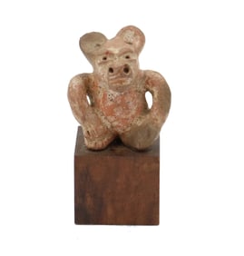 Pre-Columbian Carved Anthropomorphic Animal Statuette