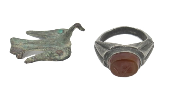 (2) Ancient Roman Metal  Pieces