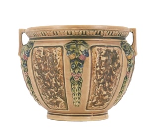 1920s Roseville Pottery Florentine Pattern Ceramic Jardiniere