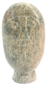 W. Chakawa (20th Century) African, Flat Head Carved Stone Sculpture