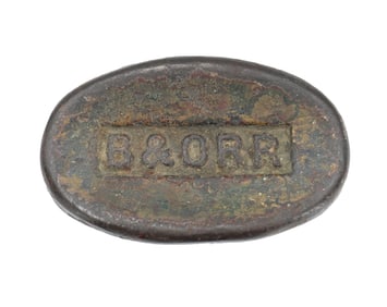 B&O Railroad Cast Iron Paperweight