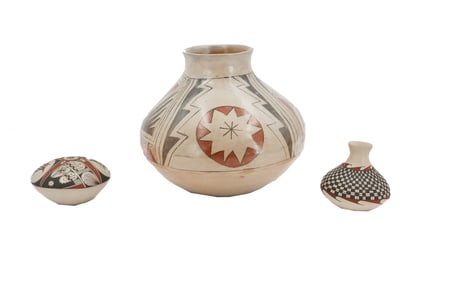 (3) Southwestern Pottery Vases - 1 Genoveva Sandoval