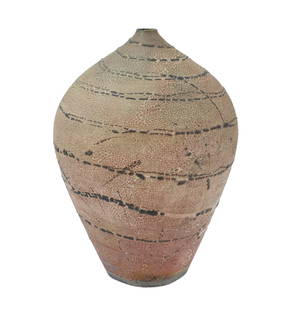 Martie Geiger-Ho 20th/21st Century American, Tall Textured Ceramic Vase: Martie Geiger-Ho 20th/21st Century American, Tall Textured Ceramic Vase.&nbsp;Condition as pictured. &nbsp; Size: 14 x 10 in. &nbsp; Dr. Martie Geiger-Ho earned a Ph.D. in interdisciplinary fine arts