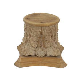 Antique Carved Wood Pedestal Base