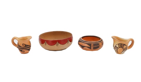 (4) Native American Hopi Pottery Items