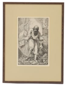 John Hamilton Mortimer (1740-1779), 1778 English Etching of the Dutch Golden Age Painter Gerard