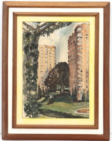 Charles Carlson (1802-1991) American, "Castle Village New York, 1941"