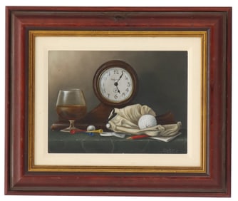Joseph Vella (20th/21st Century) American, Canvas Still Life Painting in the Old Master "Vanitas"