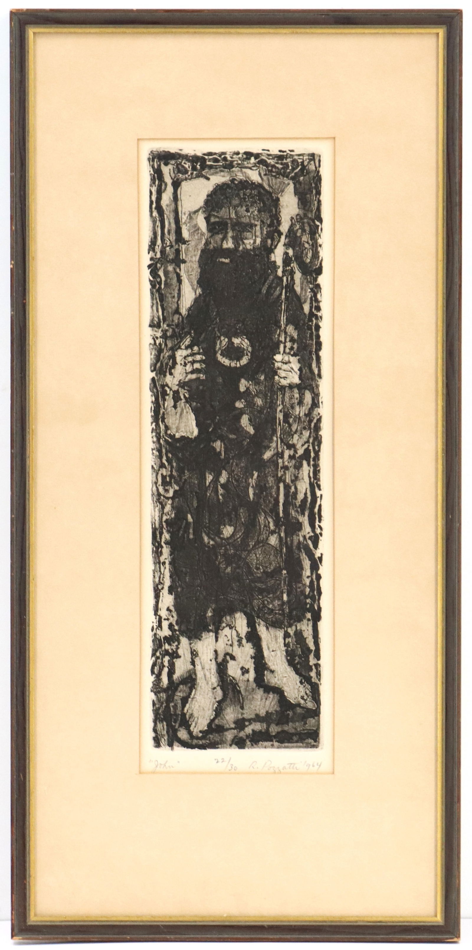 Rudy Pozzatti (1925-2021), 1964 Colorado Etching "John" (1 of 8)