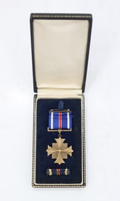 Distinguished Flying Cross WWII Medal and Ribbon Bar in Original Case