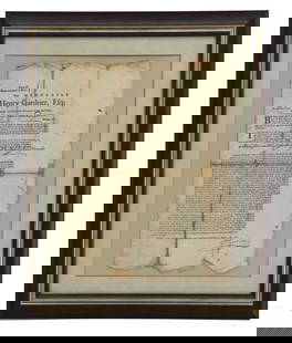 Rare American Revolutionary War Document: Rare American Revolutionary War Document. Dated August 25, 1778. Authorizing the collection of taxes to support the rebels fight for independence. A tax warrant issued by Henry Gardner. Esa. Treasurer