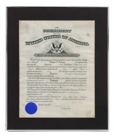 President Woodrow Wilson Signed Military Appointment Document
