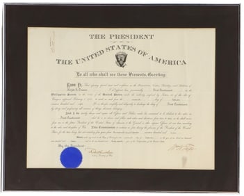 President William H. Tatt Signed Military Commission Document