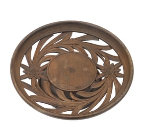 Carved Wooden German Pierced Tazza with Musical Element