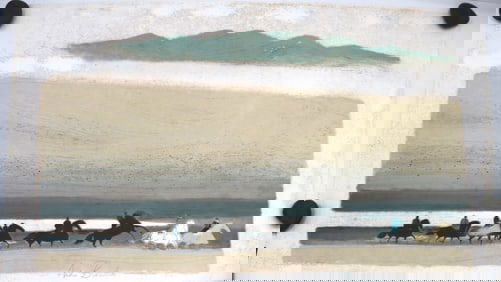 Andre Brasilier (born 1929) French, Landscape Artist's Proof Lithograph Print "Blue Mountain"