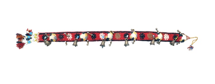 Saudi Knotted and Beaded Camel Band with Bells