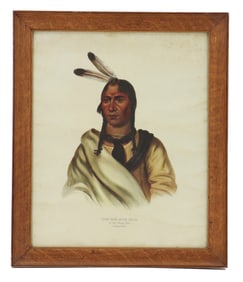 Charles Bird King (1785–1862) American, Lithograph Print Esh-Tah-Hum-Leah A Sioux Chief