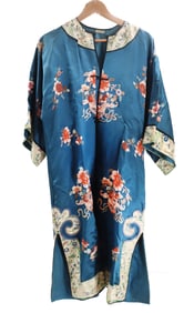 A Chinese Embroidered Silk Robe