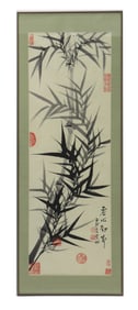 Chinese Painting of Bamboo with Artists Seal Marks Ink on Paper