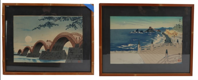 (2) Tokuriki Tomikichiro (1902-2000) Japanese, Landscape Woodblock Prints