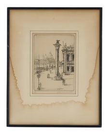 Stephen?Wm?C.?Douglas Rudder (1906–1932) American, Architectural Landscape Etching