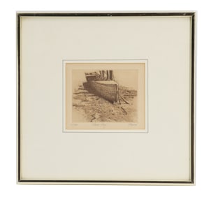 Dale Rayburn (born 1942) American, Etching Print "Back Bay"