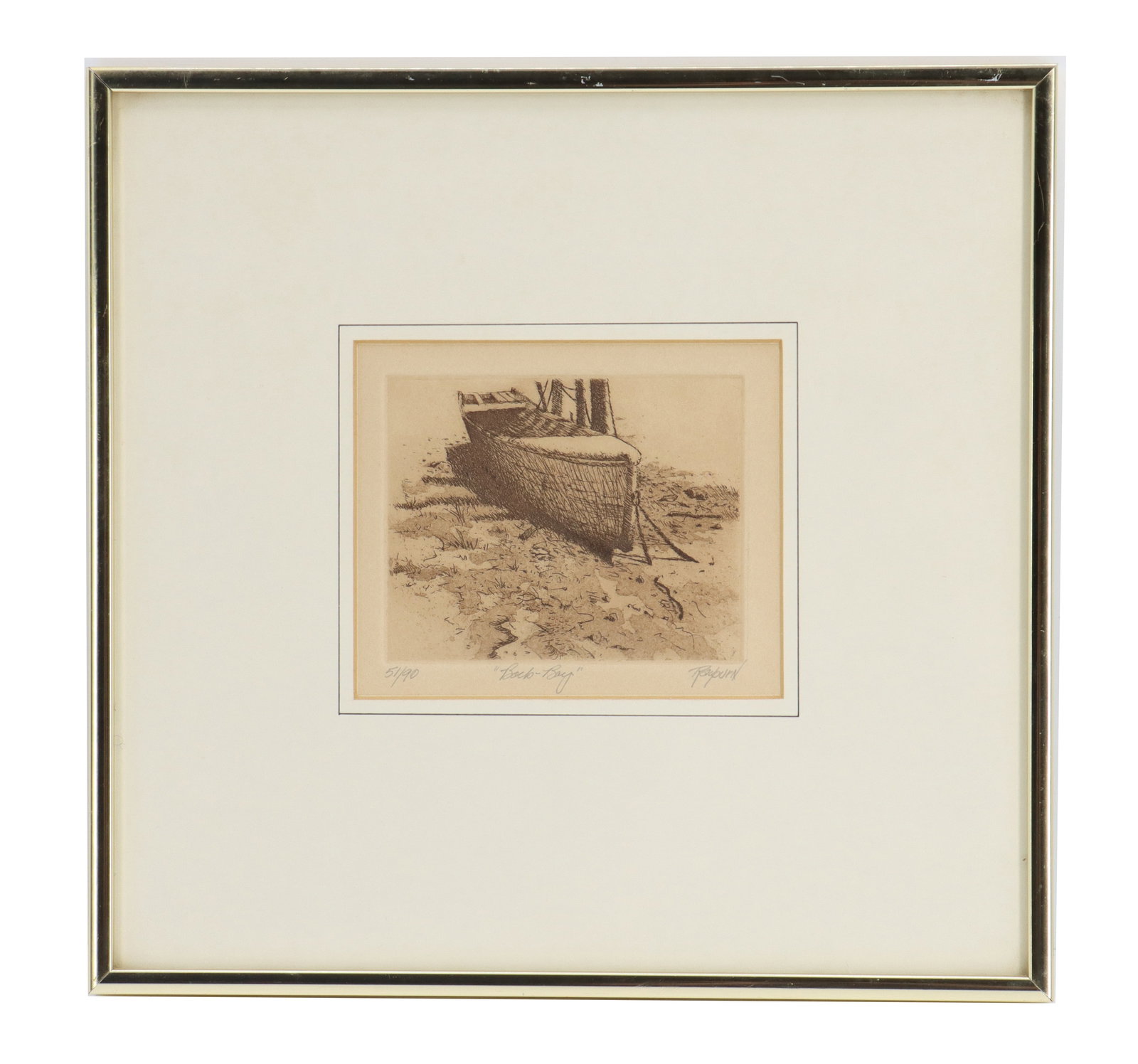 Dale Rayburn (born 1942) American, Etching Print "Back Bay" (1 of 9)