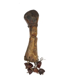 African Carved Bone Rattle