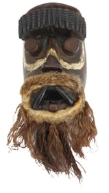 African Carved Wood Face Mask