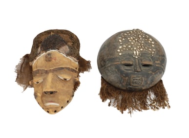 (2) African Tribal Masks