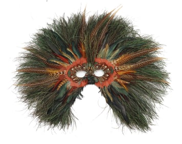 Watusi (Tus) Decorated Feathered Mask, "Gypsy Renaissance"