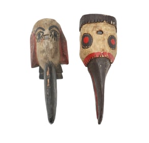 Pair of Wooden Masks